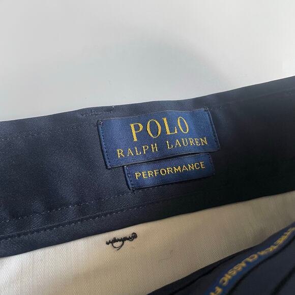 Polo Ralph Lauren Mens Size 48B Performance Shorts Navy Blue Stretch Classic Fit - Picture 6 of 10